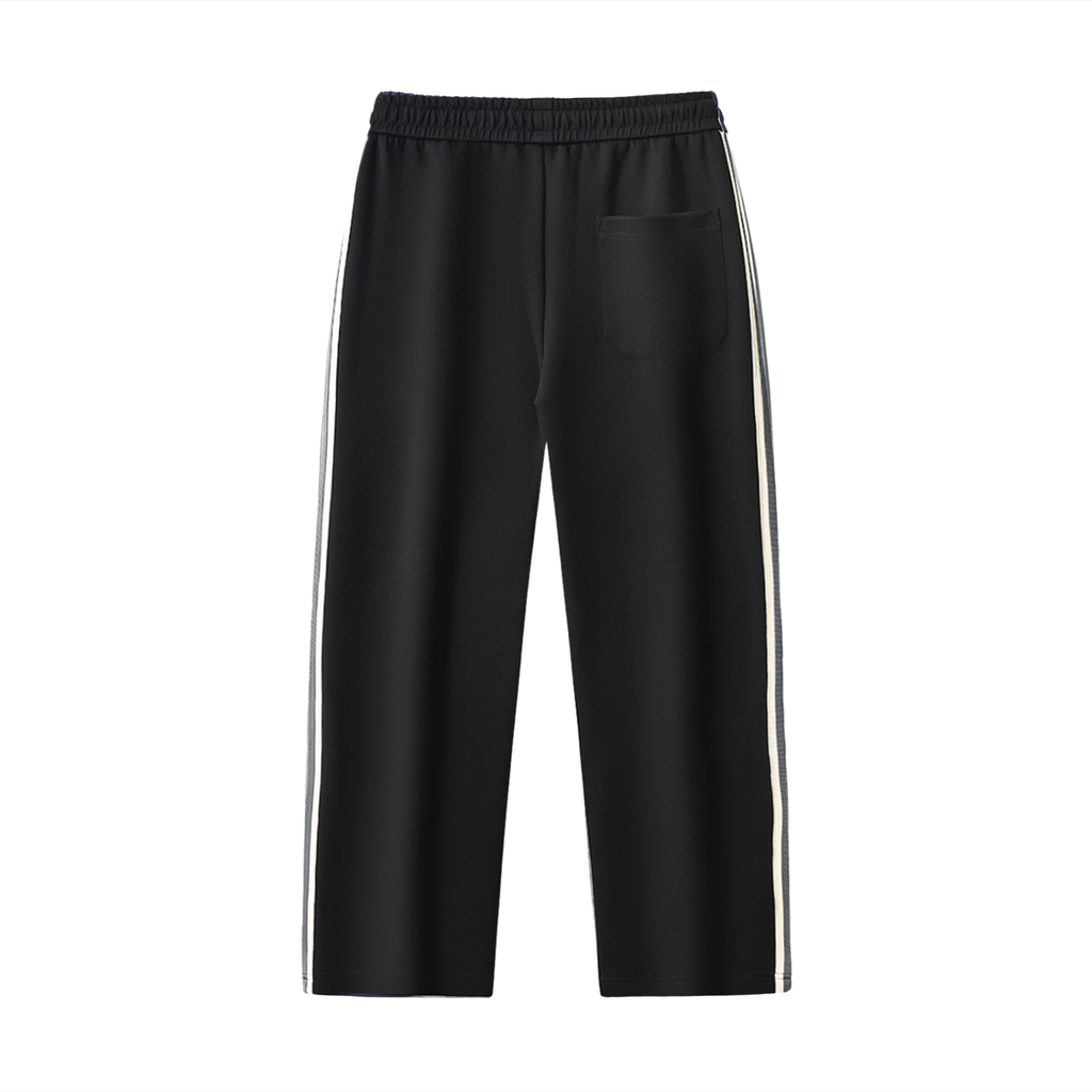 Side-Stripe Straight-Leg Pants