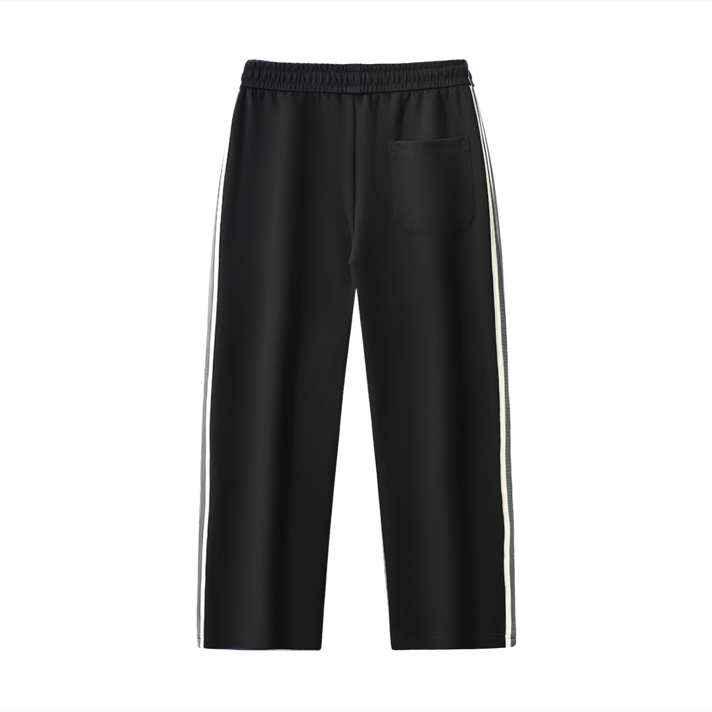 Side-Stripe Straight-Leg Pants