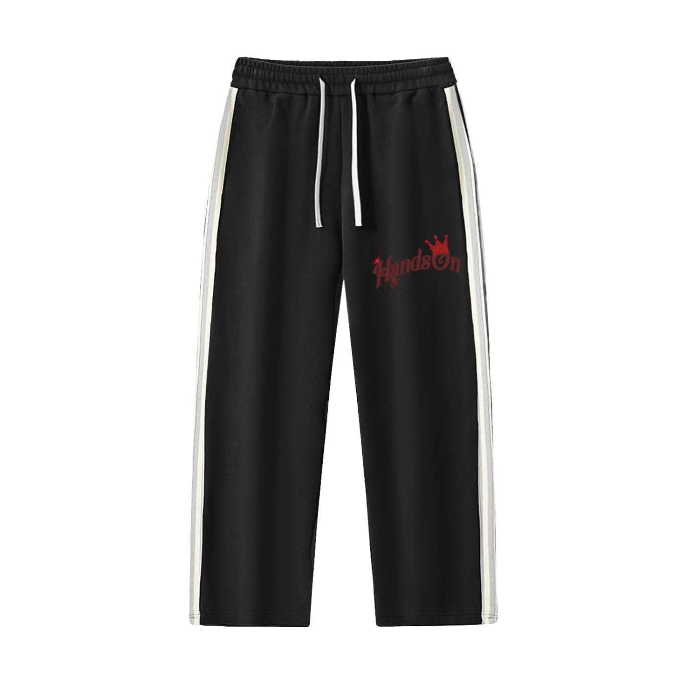 Side-Stripe Straight-Leg Pants